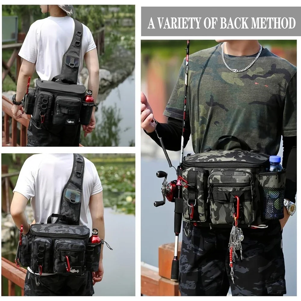 Sling Lure Fishing Tackle Bag Shoulder Pack Case Tackle Waist Fanny Bag